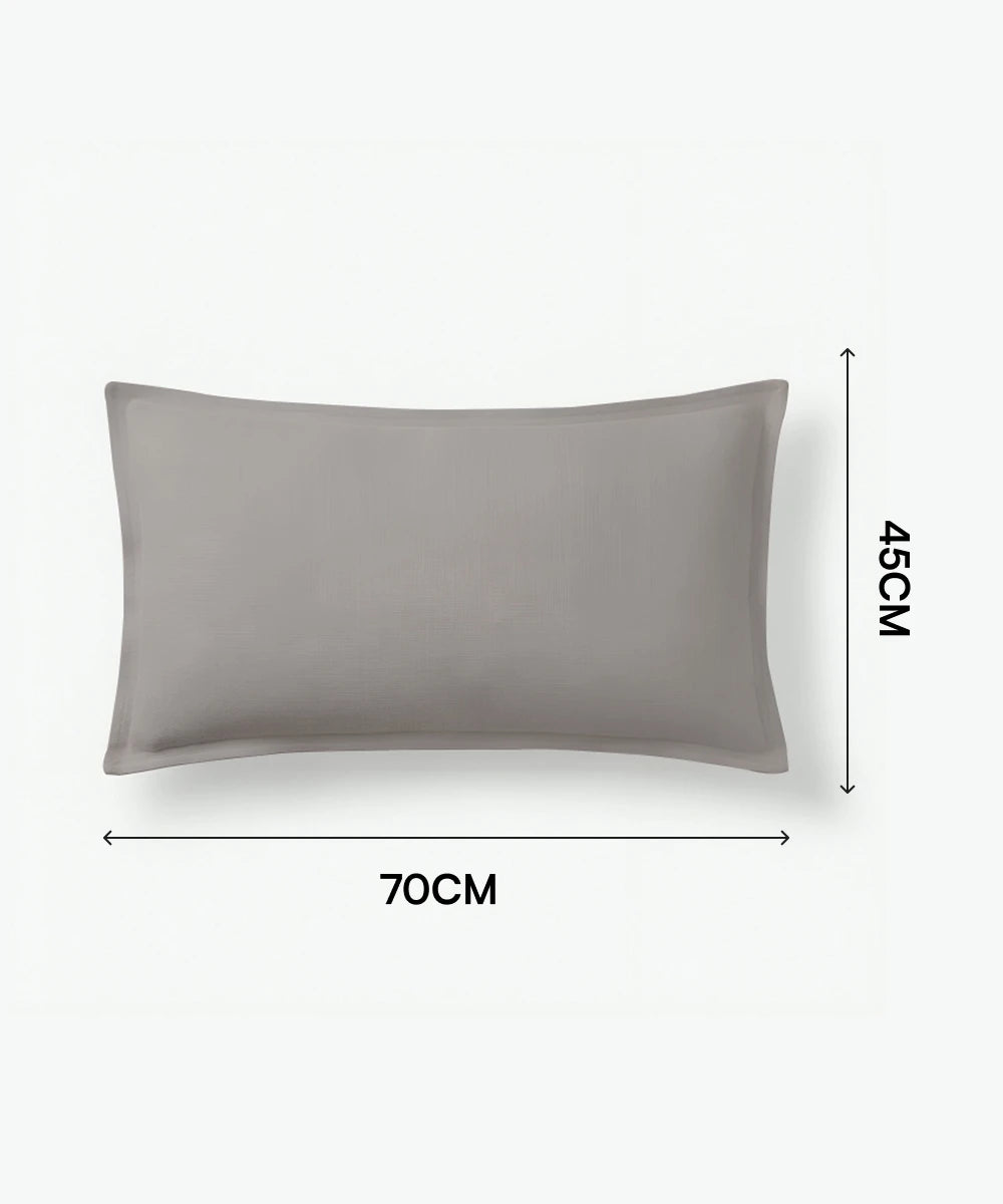 Moonmist pillow with dimensions on a white background