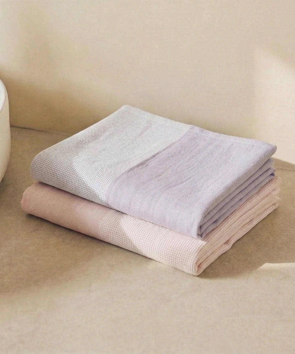Bamboo Slub Bath Towels | 75 x 150 cm | Pack of 2