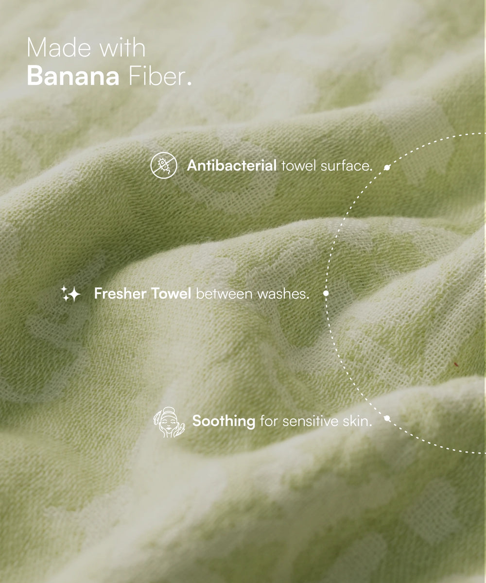 Banana Jacquard Floral Bath Towel | 210 GSM | 75 x 150 cm
