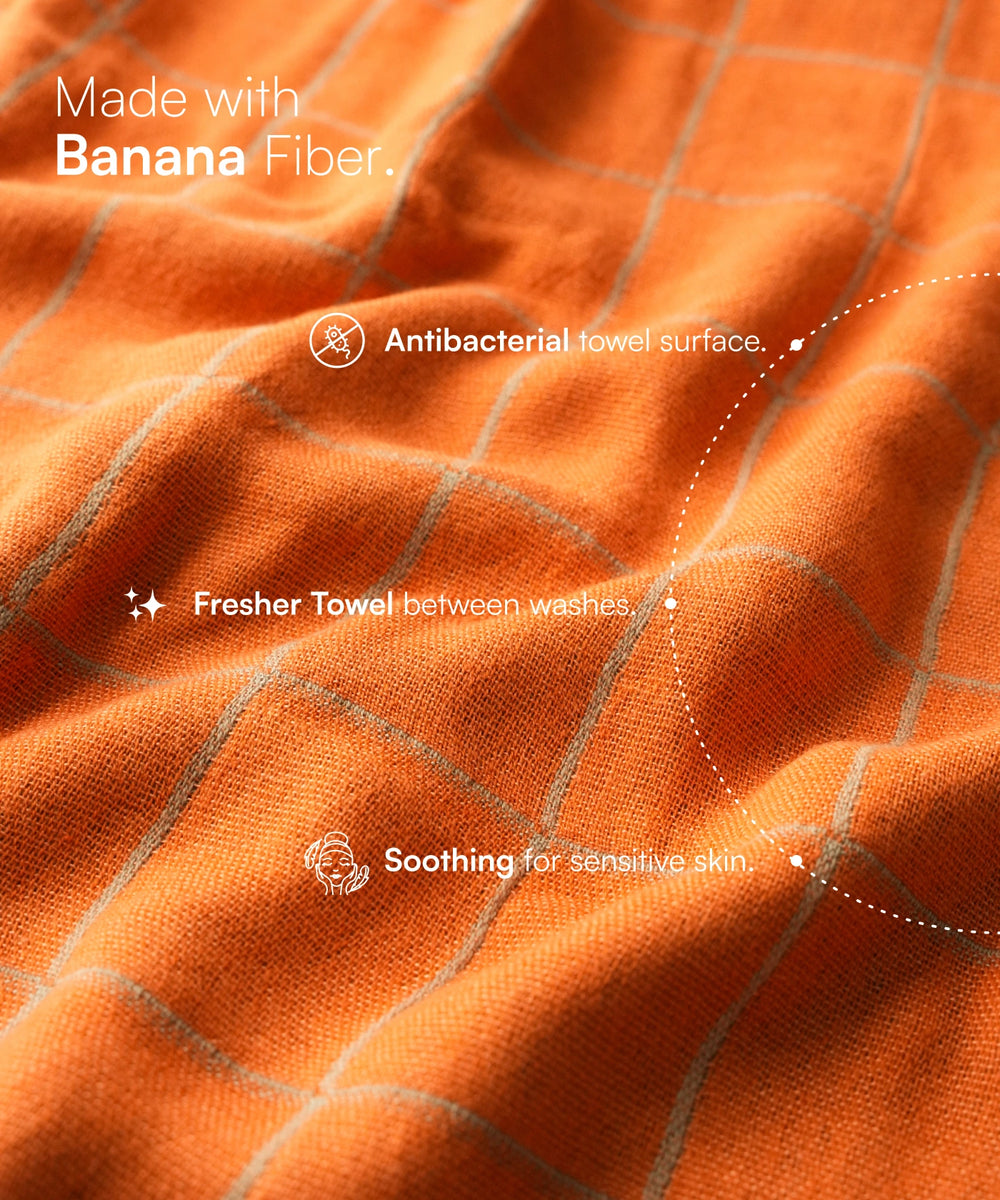 Banana Double Cloth Bath Towel | 330 GSM | 75 x 150 cm
