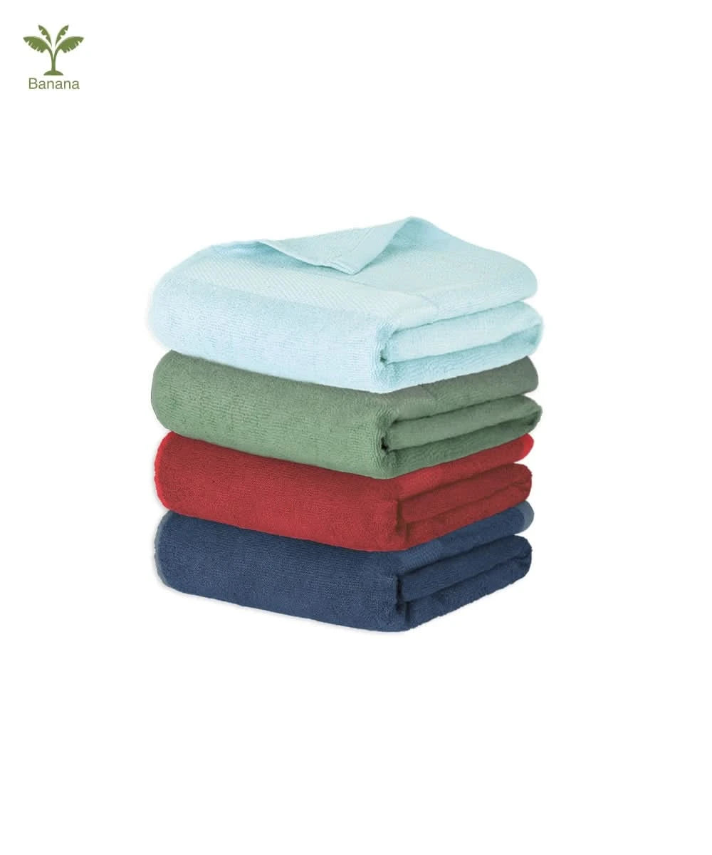 Banana Super Light weight Terry | 400 GSM| 70 x 140 cm | Pack of 4