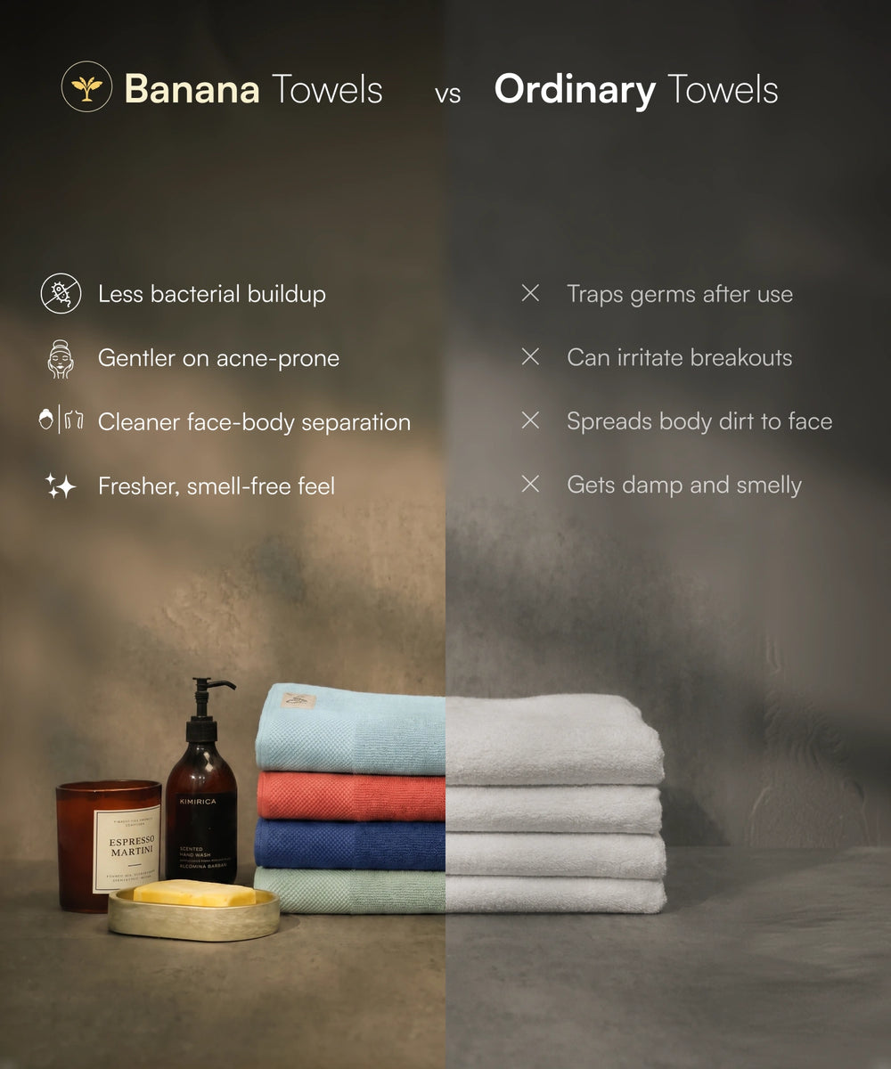 Banana Super Light  weight Terry | 400 GSM | 75 x 150 cm | Pack of 4