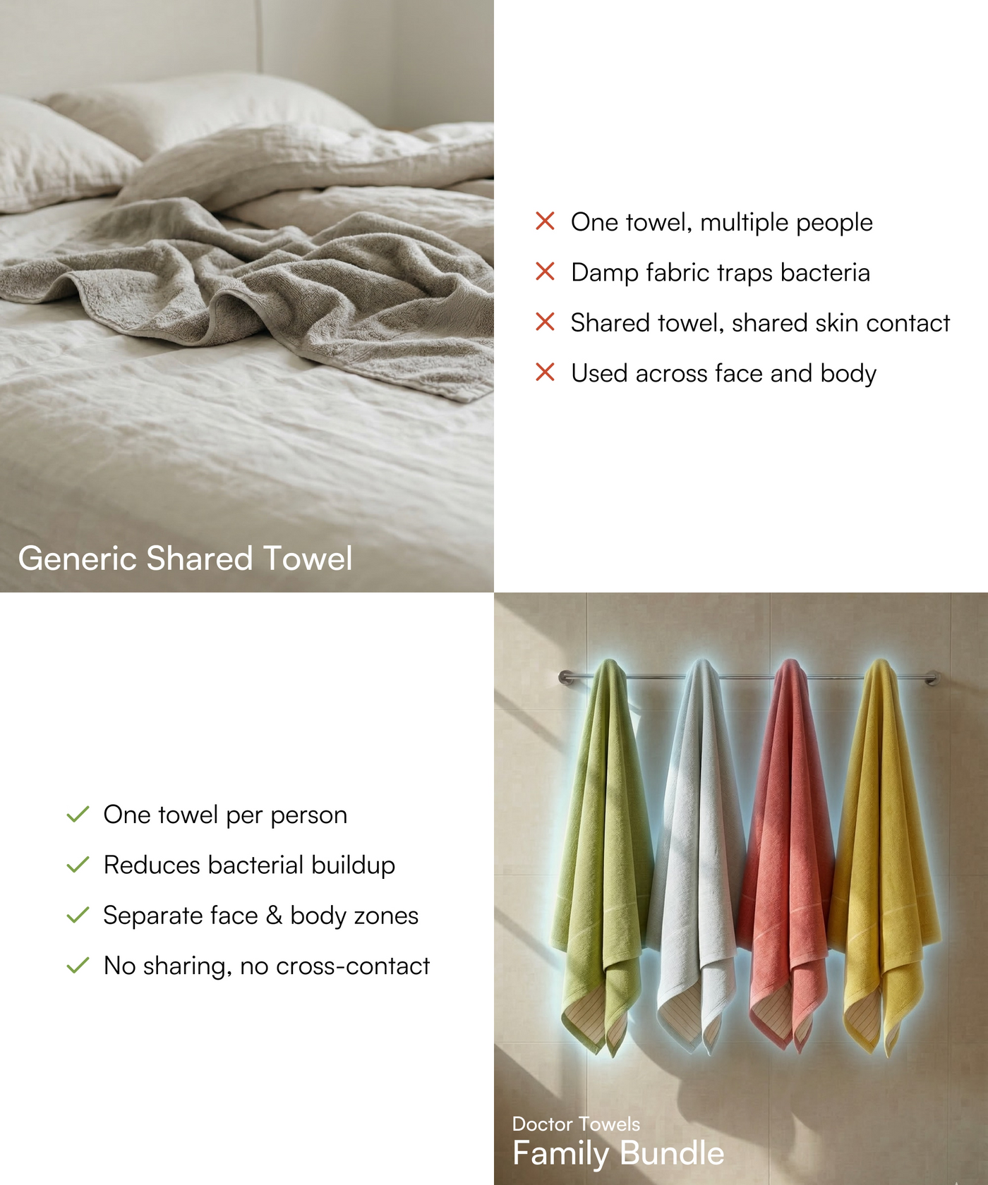 Aluvera Double Cloth Bath Towels | 330 GSM | 75 X 150 cm | Pack of 8