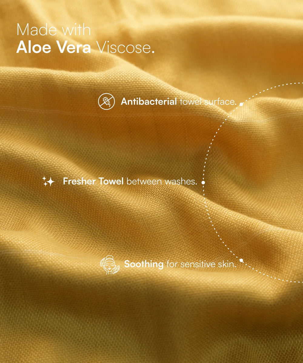 Aluvera Double Cloth Bath Towel | 330 GSM | 75 x 150 cm