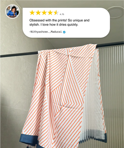 Tangerine Dream Bamboo Bath Towel | 200 GSM | 70 X 140 cm