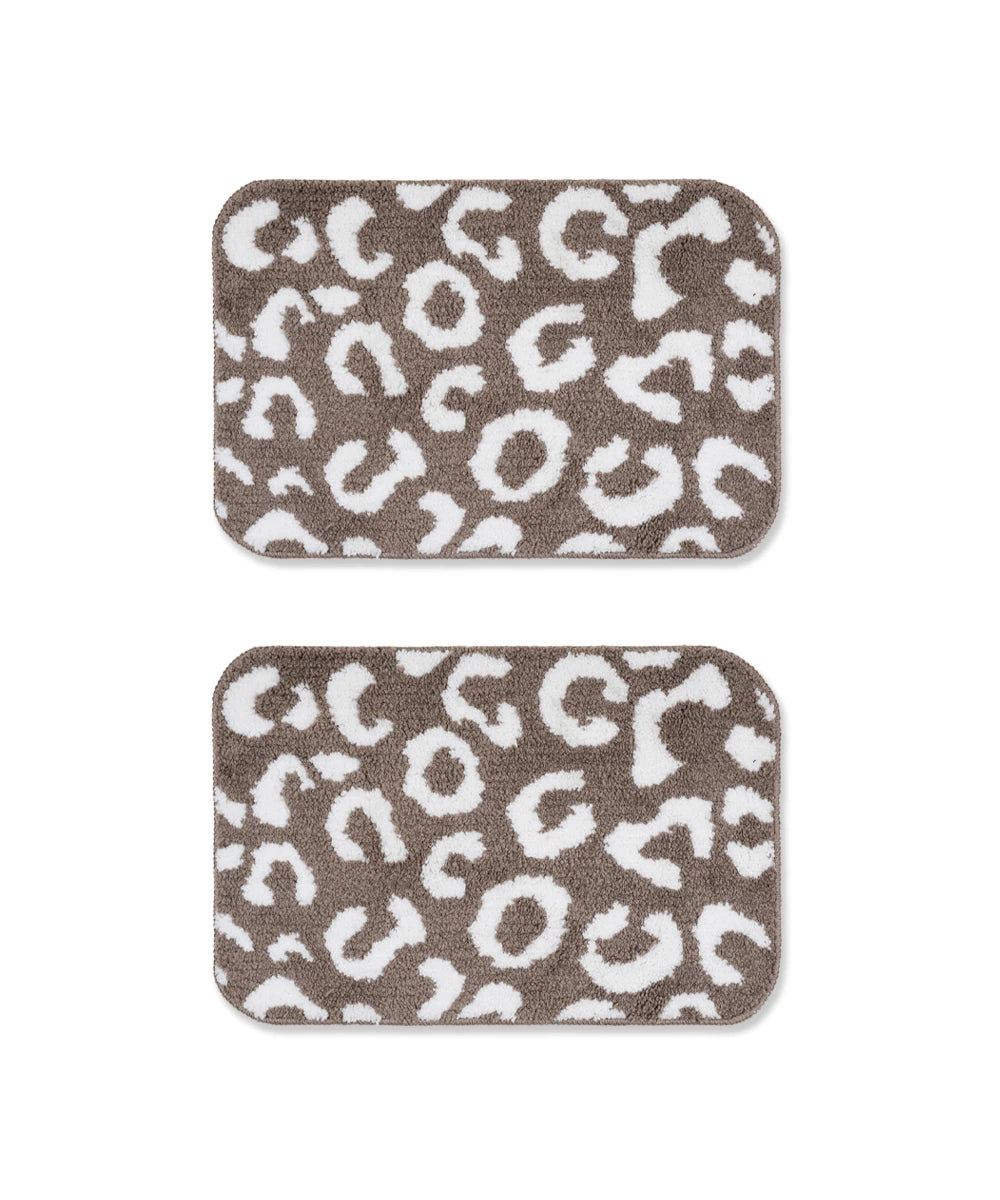 Tiger Print Bath Mat | Simply taupe Color | Pack of 2