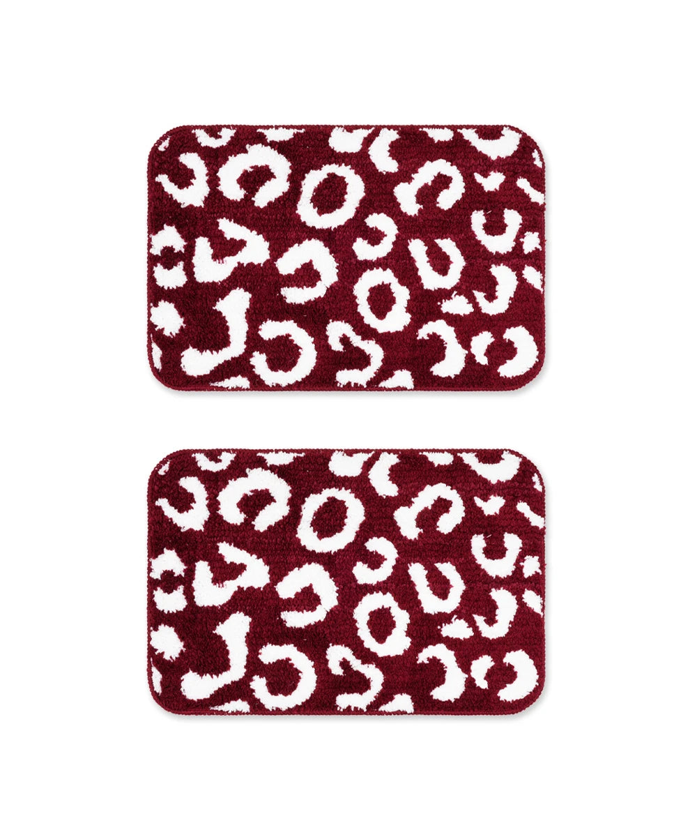 Tiger Print Bath Mat | Picante Color | Pack of 2