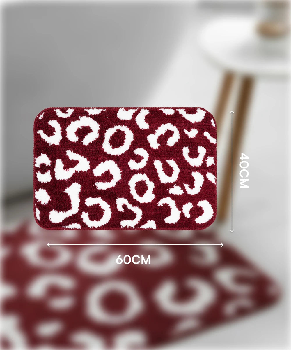 Tiger Print Bath Mat | Picante Color | Pack of 2