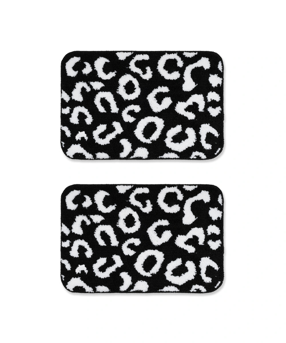 Tiger Print Bath Mat | Black Color | Pack of 2