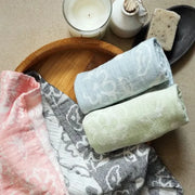 Banana Jacquard Floral Hand Towel Pack of 2 | 210 GSM | 40x60 cm | Pack of 2