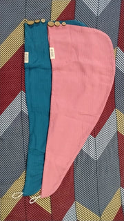 Customer photo of Banana Double Cloth Hair Towel | 330 GSM |  25cm x 65cm x 5 cm