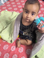 Customer photo of Banana Double Cloth Bath Towel |330 GSM |  2 in 1 Combo Plus Size - French Blue