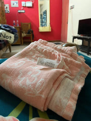 Customer photo of Banana Jacquard Floral Bath Towel | 210 GSM | 75 x 150 cm