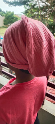 Customer photo of Banana Double Cloth Hair Towel | 330 GSM |  25cm x 65cm x 5 cm