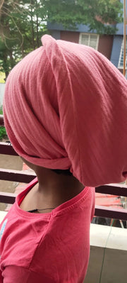 Customer photo of Banana Double Cloth Hair Towel - EXTRA LONG | 330 GSM | 25cm x 85cm x 5cm