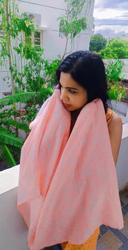 Customer photo of Banana Jacquard Floral Bath Towel | 210 GSM | 75 x 150 cm