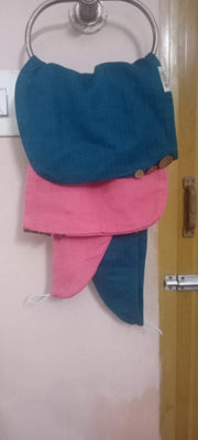 Customer photo of Banana Double Cloth Hair Towel | 330 GSM |  25cm x 65cm x 5 cm