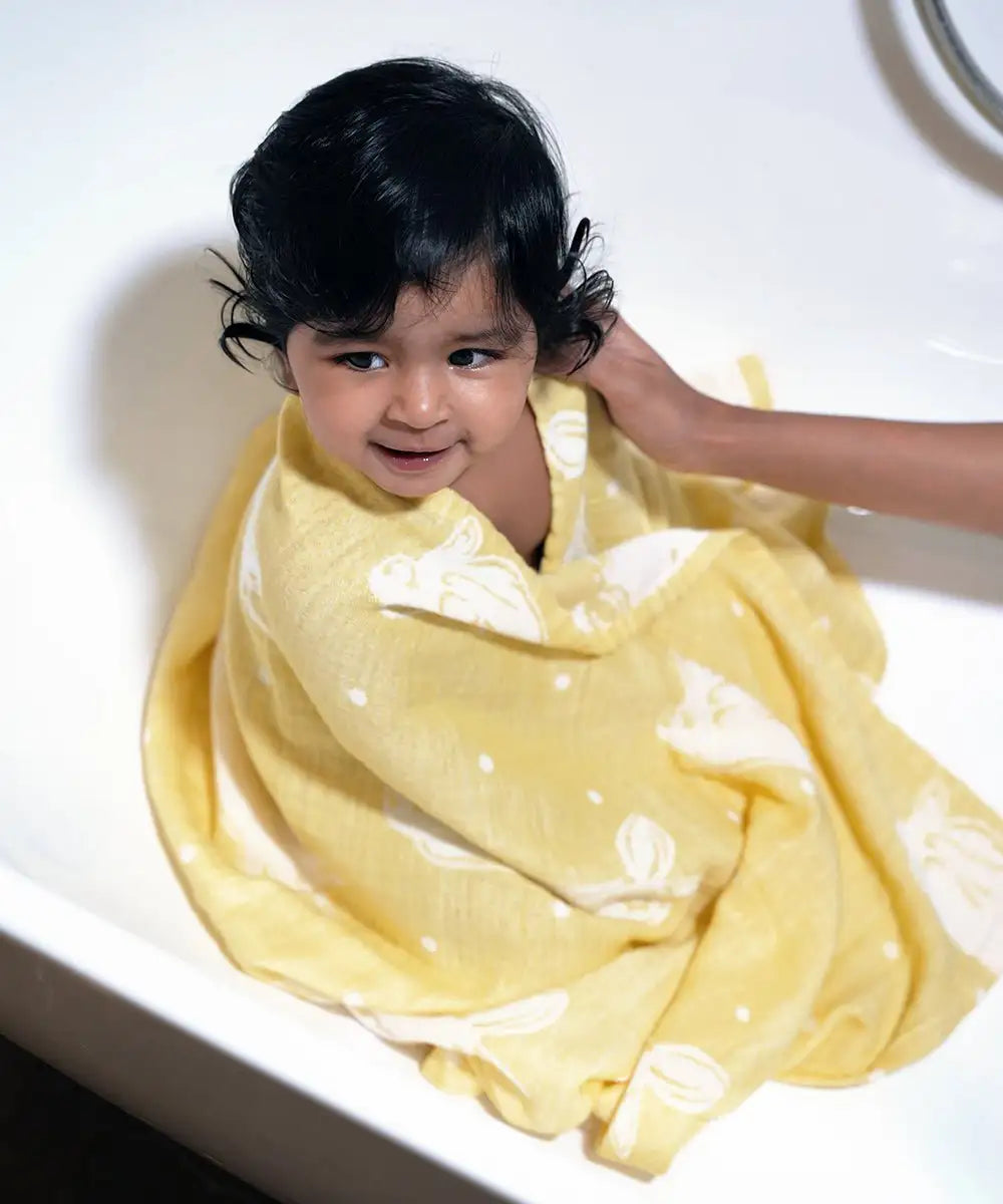 Aluvera Baby Bath Towel Pack of 2 | 60 x 120 cm | 300 GSM