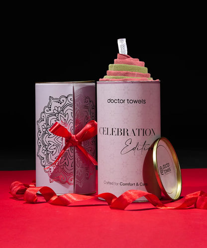 Aluvera | Pack of 2 Bath Towels - Celebration Canister