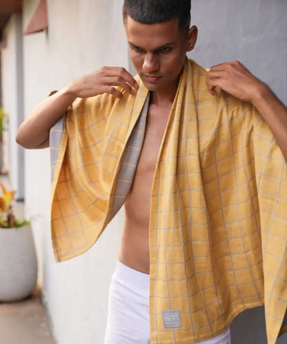 Banana Double Cloth Bath Towel | 330GSM | 75 X 150 cm