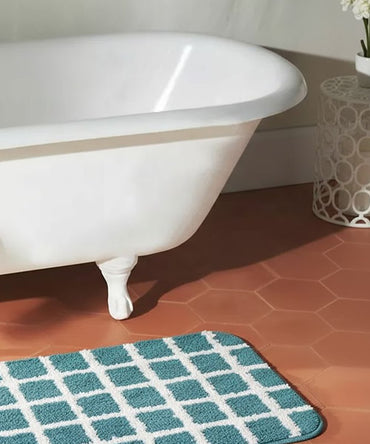 Checkered Bath Mat Pack of 2
