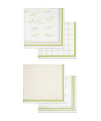 Aluvera Hand kerchief | Aloegreen | 40 X 40 cm | Pack of 4