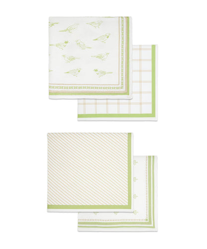 Aluvera Hand kerchief | Aloegreen | 40 X 40 cm | Pack of 4