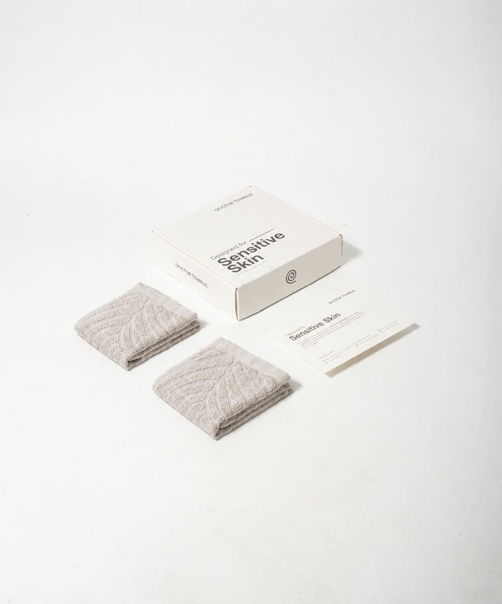 BananaFern 400 GSM Face Towel | 30 x 30 cm | Pack of 2