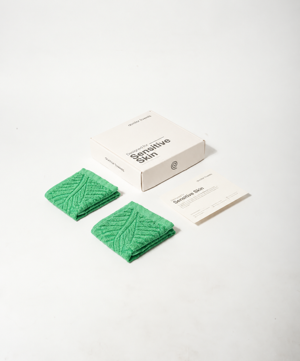 BananaFern 400 GSM Face Towel | 30 x 30 cm | Pack of 2