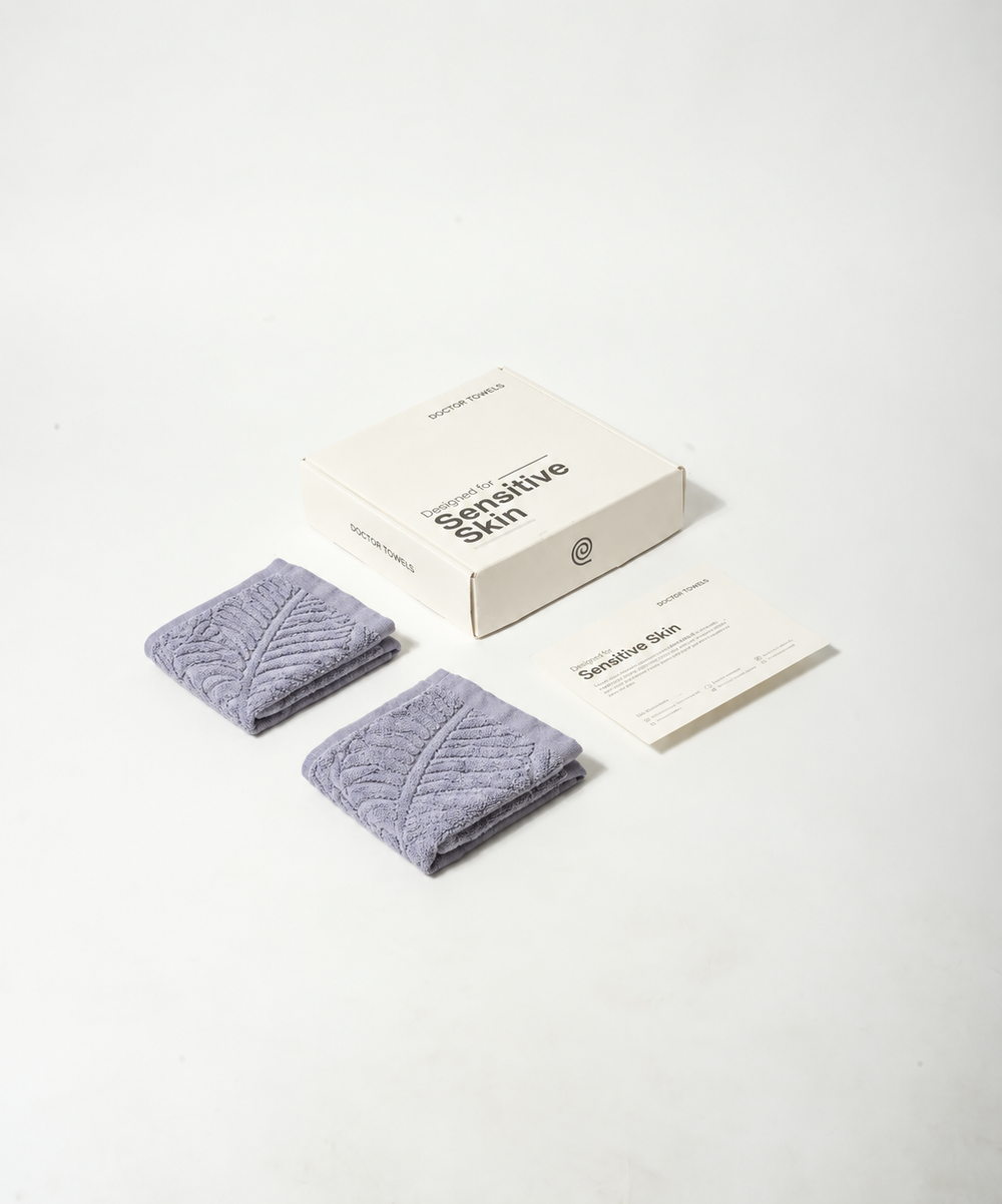 BananaFern 400 GSM Face Towel | 30 x 30 cm | Pack of 2