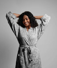 Banana Jacquard Floral Bathrobe