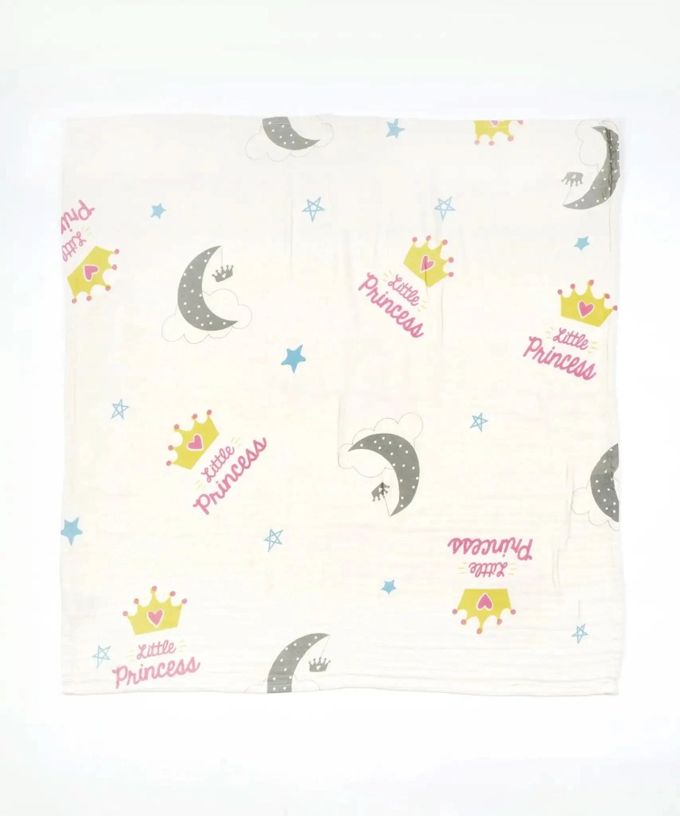 Baby Swaddle with 'little princess' text and graphics on a white background