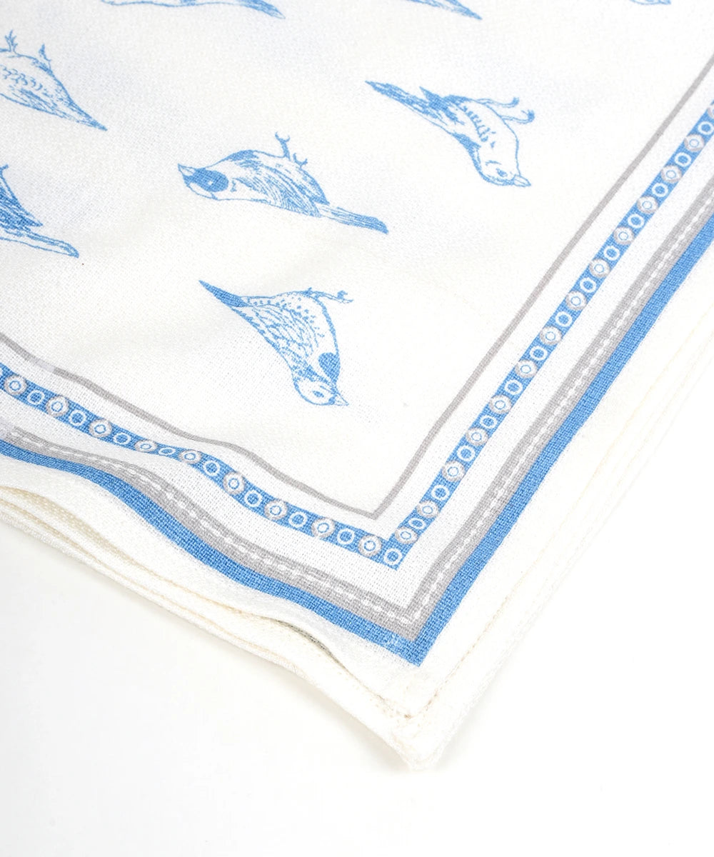 Aluvera Handkerchief | Natural Print | 40X40 cm | Pack of 6