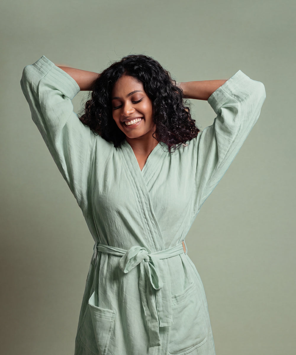 Banana Double Cloth Bathrobe