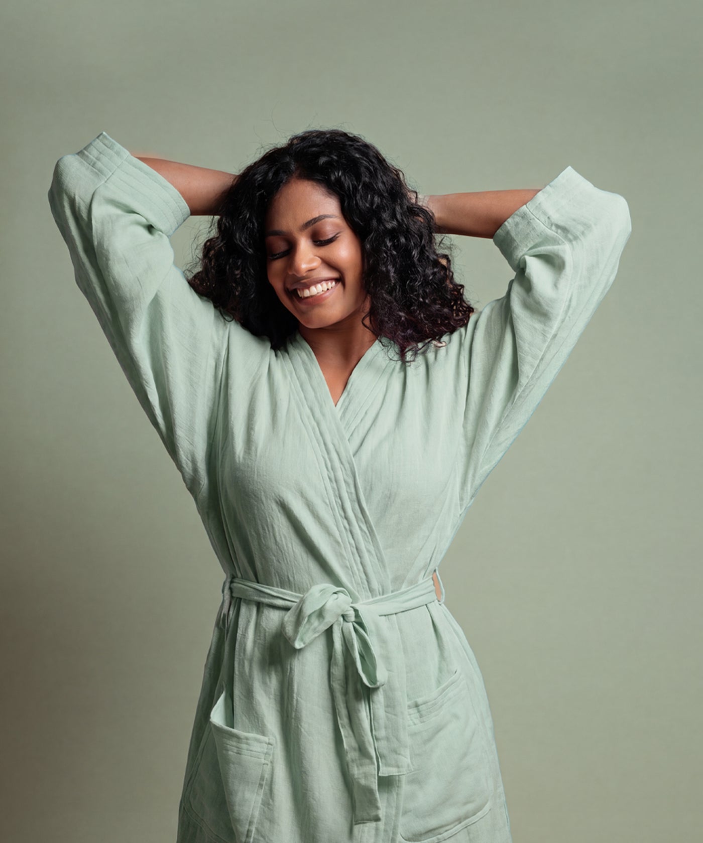 Banana Double Cloth Bathrobe