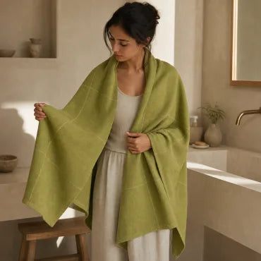 Aluvera Double Cloth Bath Towel | 330 GSM | 75 x 150 cm