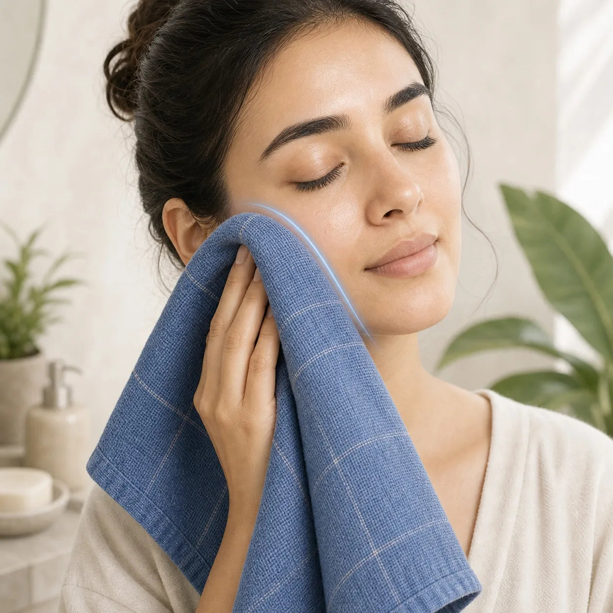 Soft Doctor Towel gently patting sensitive skin