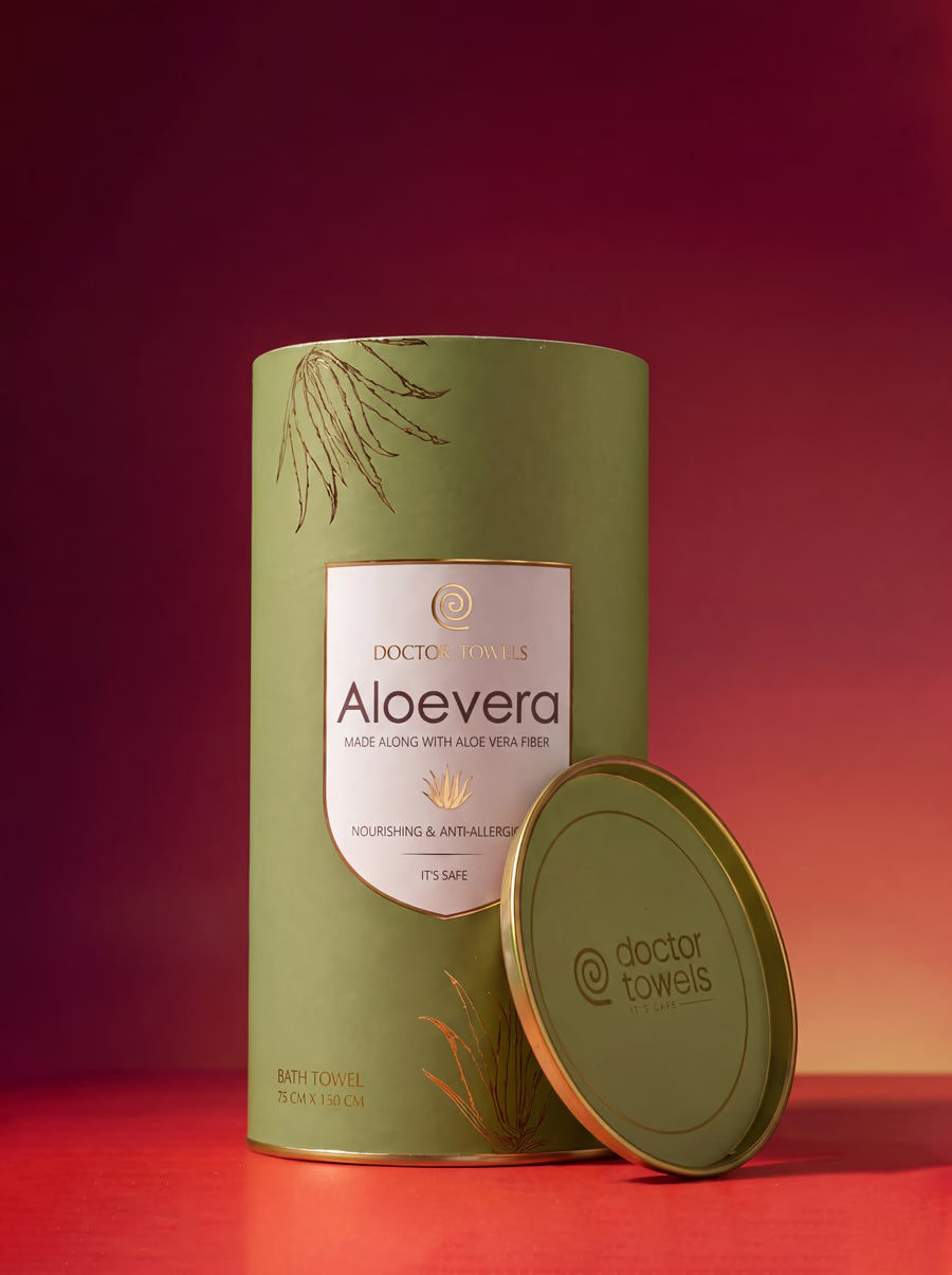 Aloe vera festive canister in Aloe Green